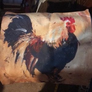 Country pillow covering zipper side rooster new